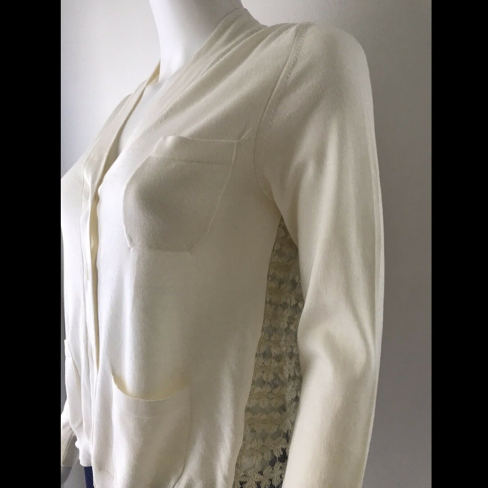 Aquilano Rimondi Women's Cardigan Sweater Ivory 40 - Picture 5 of 12